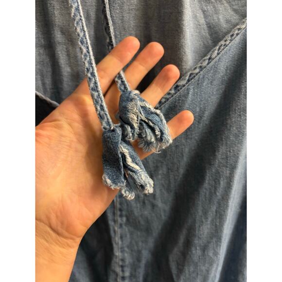 Zara Denim Halter Midi Dress - Picture 4 of 7